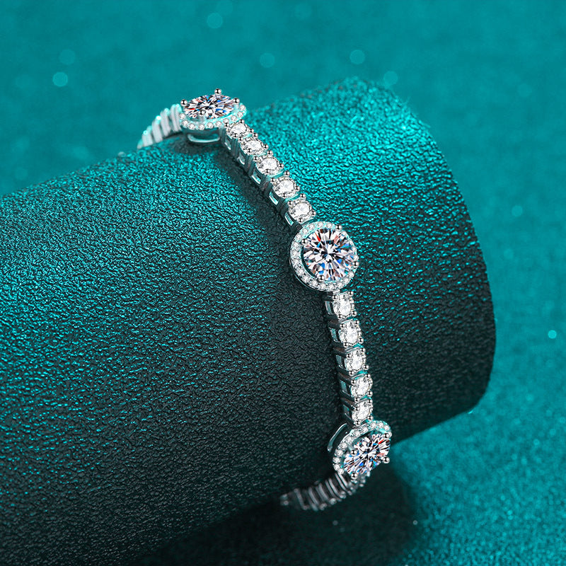 مجموعة أساور نسائية من مجموعة أساور مويسانيت بإبزيم