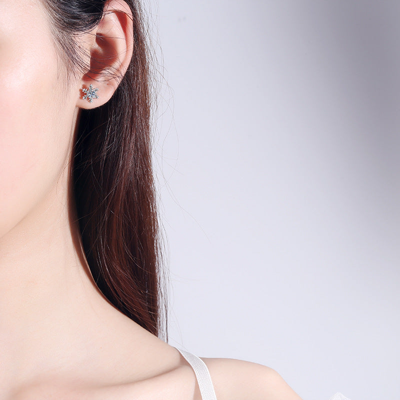 Moissanite Snowflake Earrings