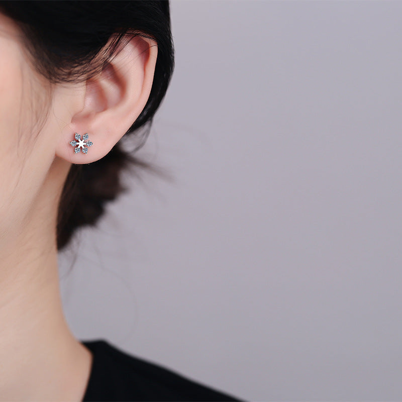 أقراط نسائية بسيطة من حجر الموزانيت