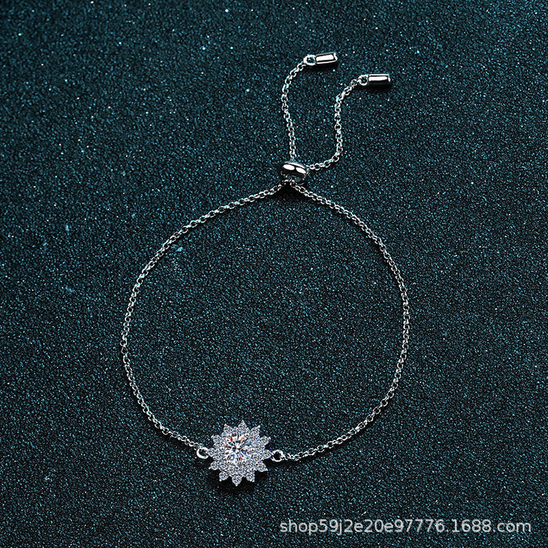 925 Sterling Silver Moissanite Bracelet For Women