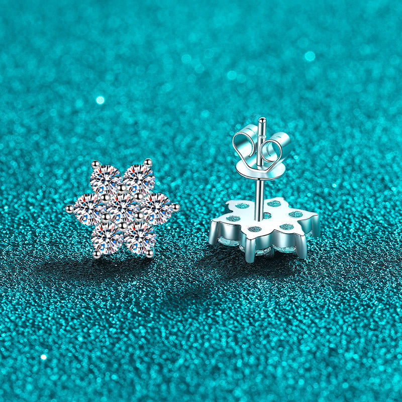 Earrings Female Moissanite Sunflower Earrings