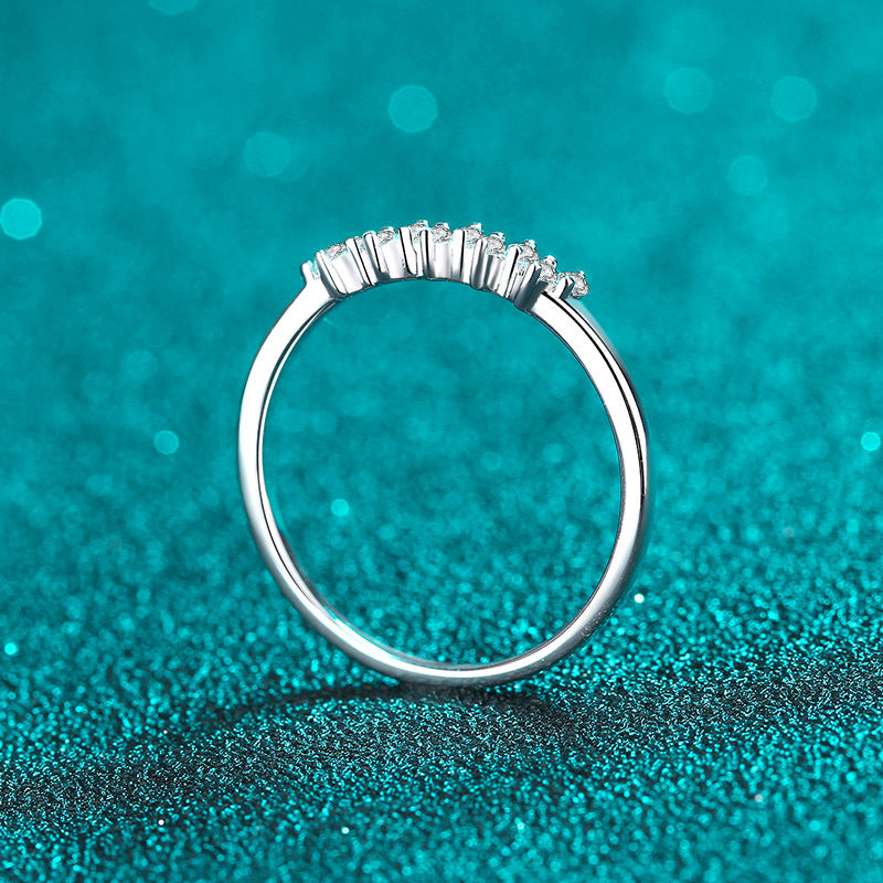 خاتم نسائي من حجر الموزانيت مطلي بالذهب PT950