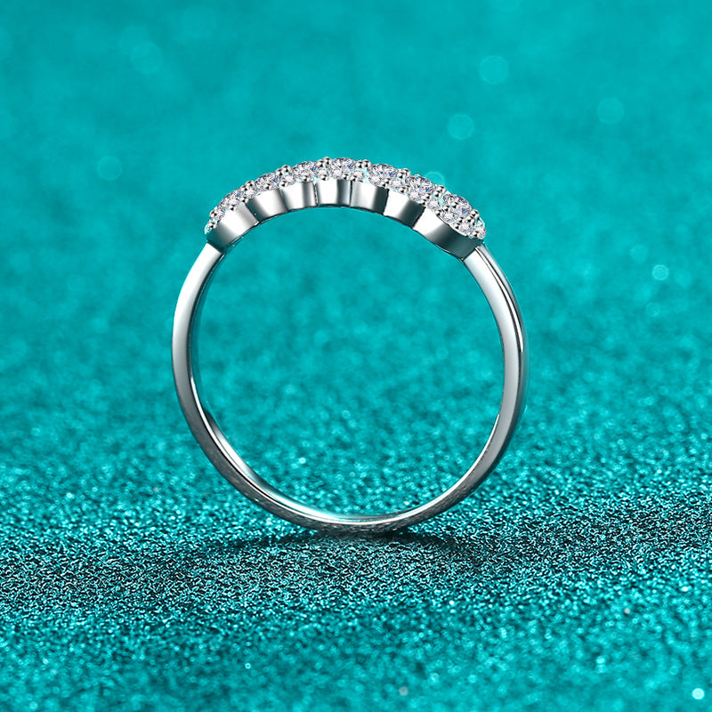 خاتم مويسانيتي نسائي بسيط وخفيف وفخم وعالي الجودة مناسب للاستخدام اليومي