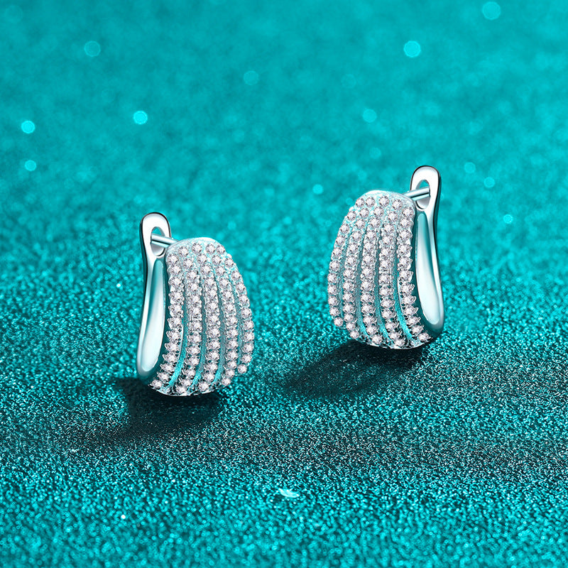 Moissanite Earrings Women's High-grade Full Diamond Earrings