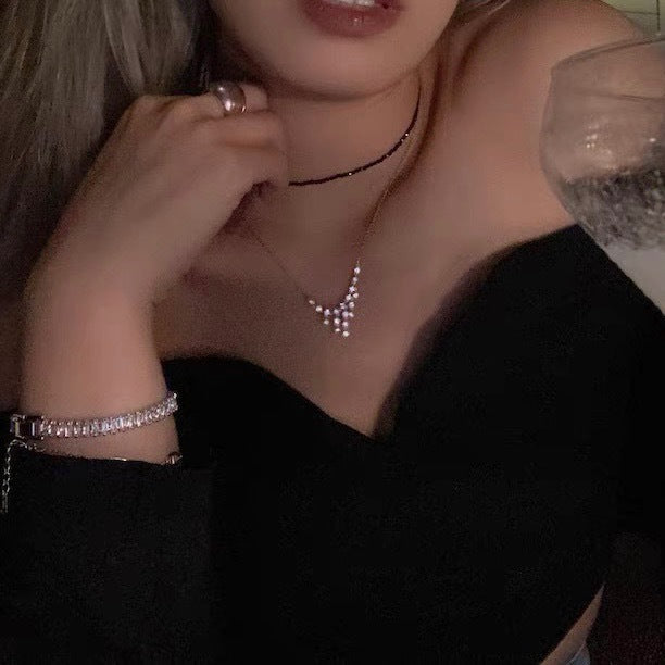 Xinghe Waterfall Advanced Sense Delicate Clavicle Chain