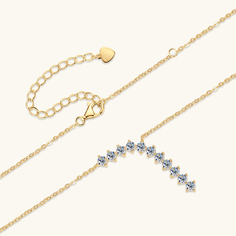 Niche Design Moissanite Clavicle Chain