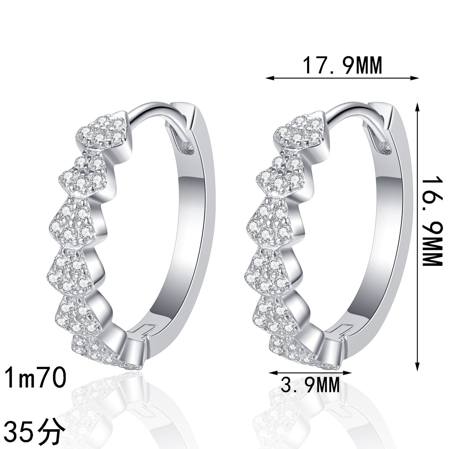 Full Moissanite Earring Earrings High Elegant