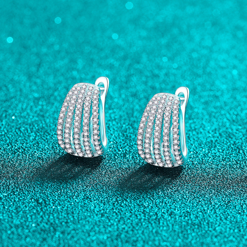 Moissanite Earrings Women's High-grade Full Diamond Earrings