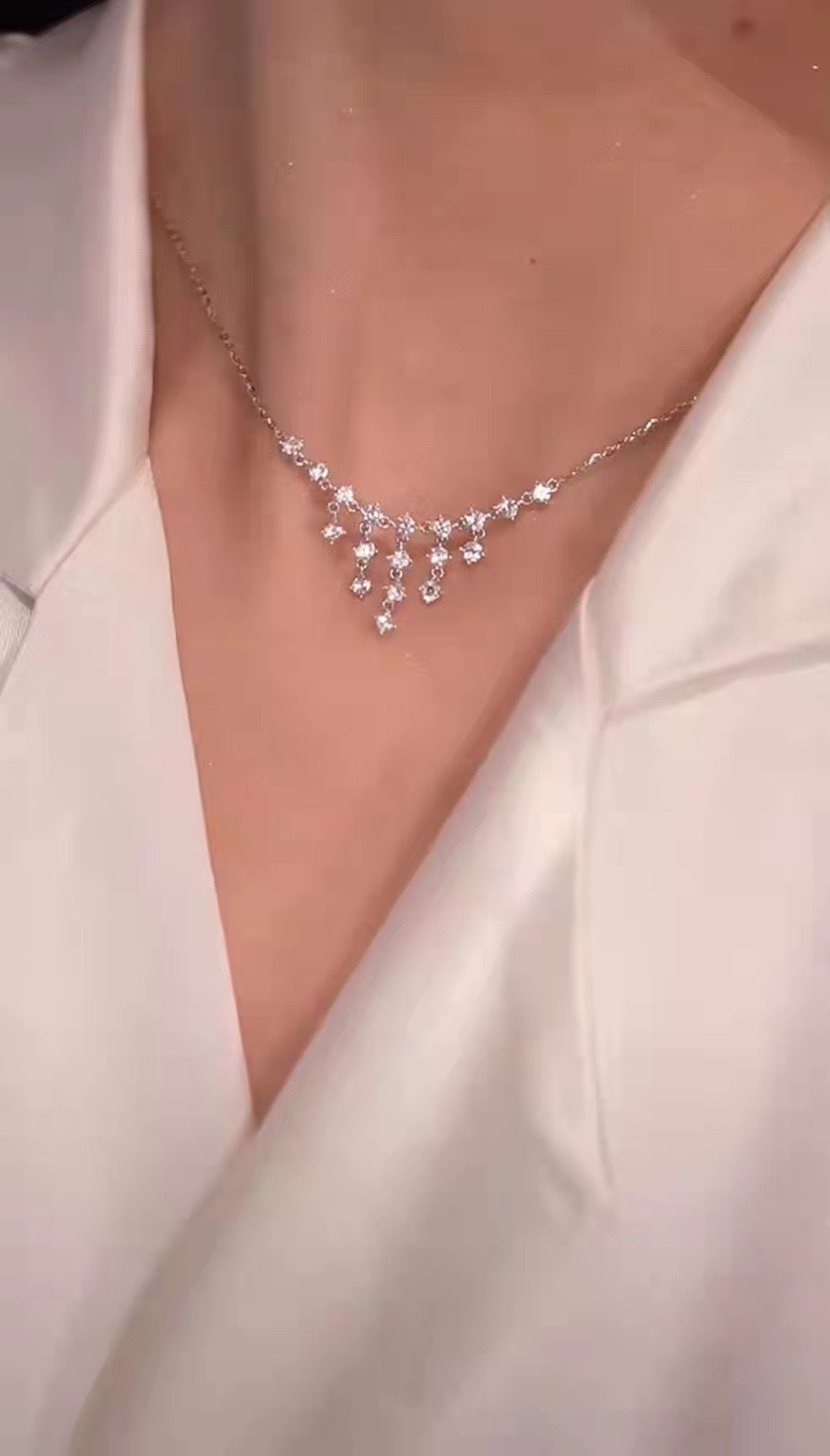 Xinghe Waterfall Advanced Sense Delicate Clavicle Chain