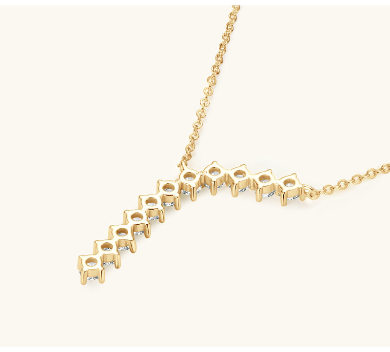 Niche Design Moissanite Clavicle Chain