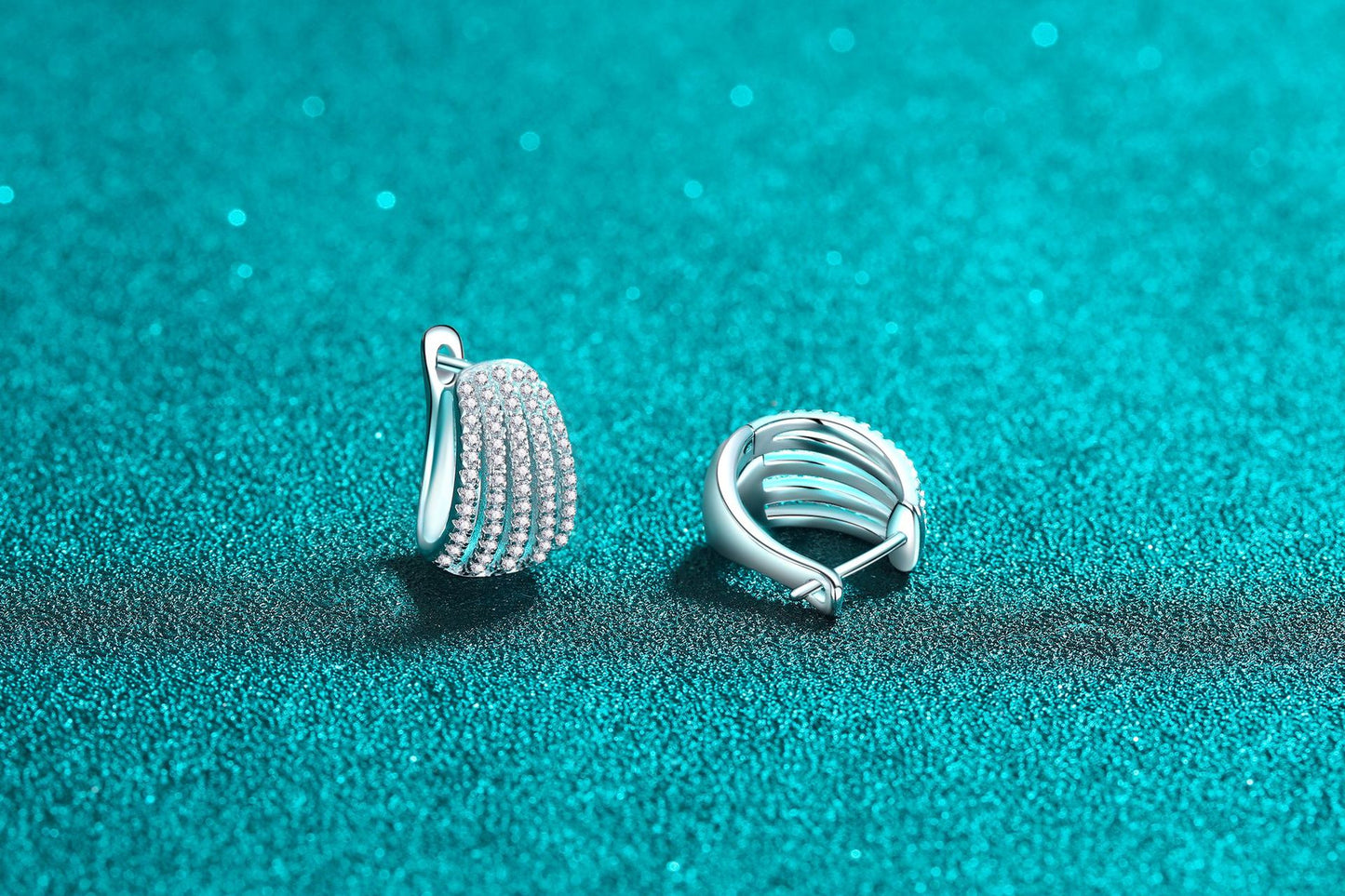 Moissanite Earrings Women's High-grade Full Diamond Earrings