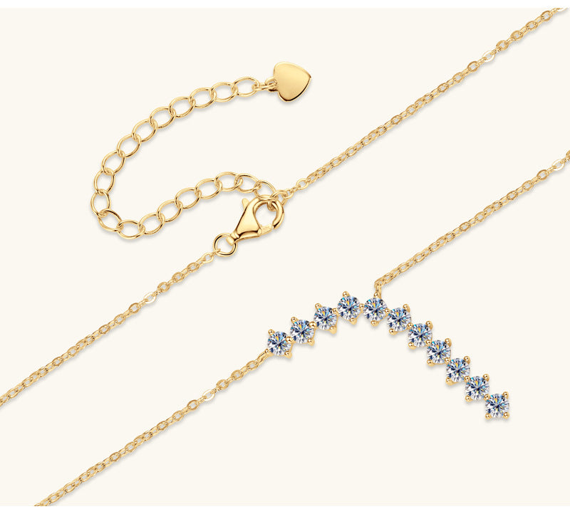 Niche Design Moissanite Clavicle Chain