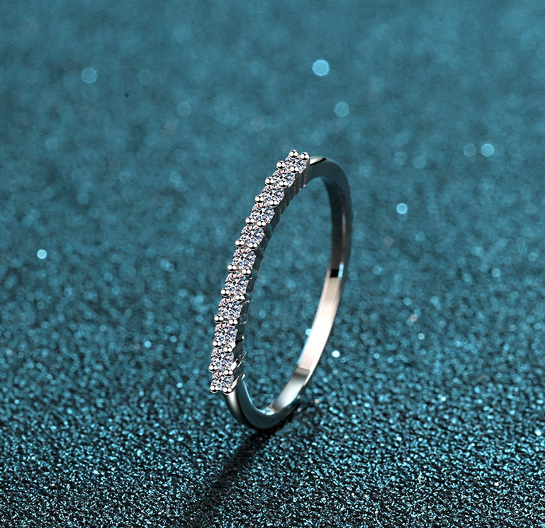 خاتم مويسانيت من الفضة الاسترلينية S925