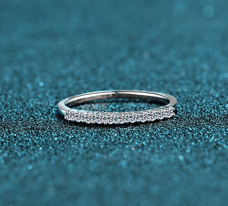 خاتم مويسانيت من الفضة الاسترلينية S925