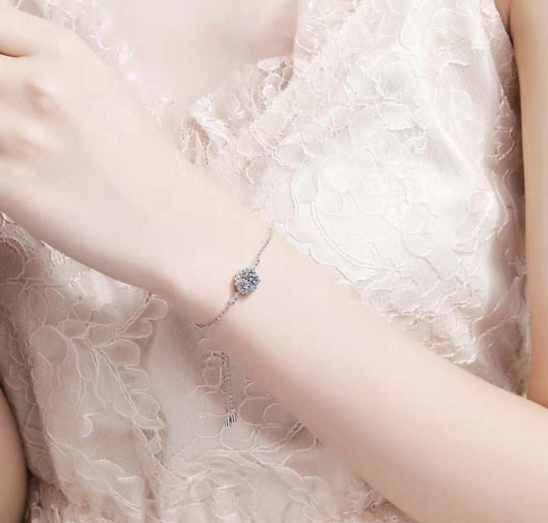 Bracelet For Women Moissanite Bracelet Round Bag Star Moon Bracelet