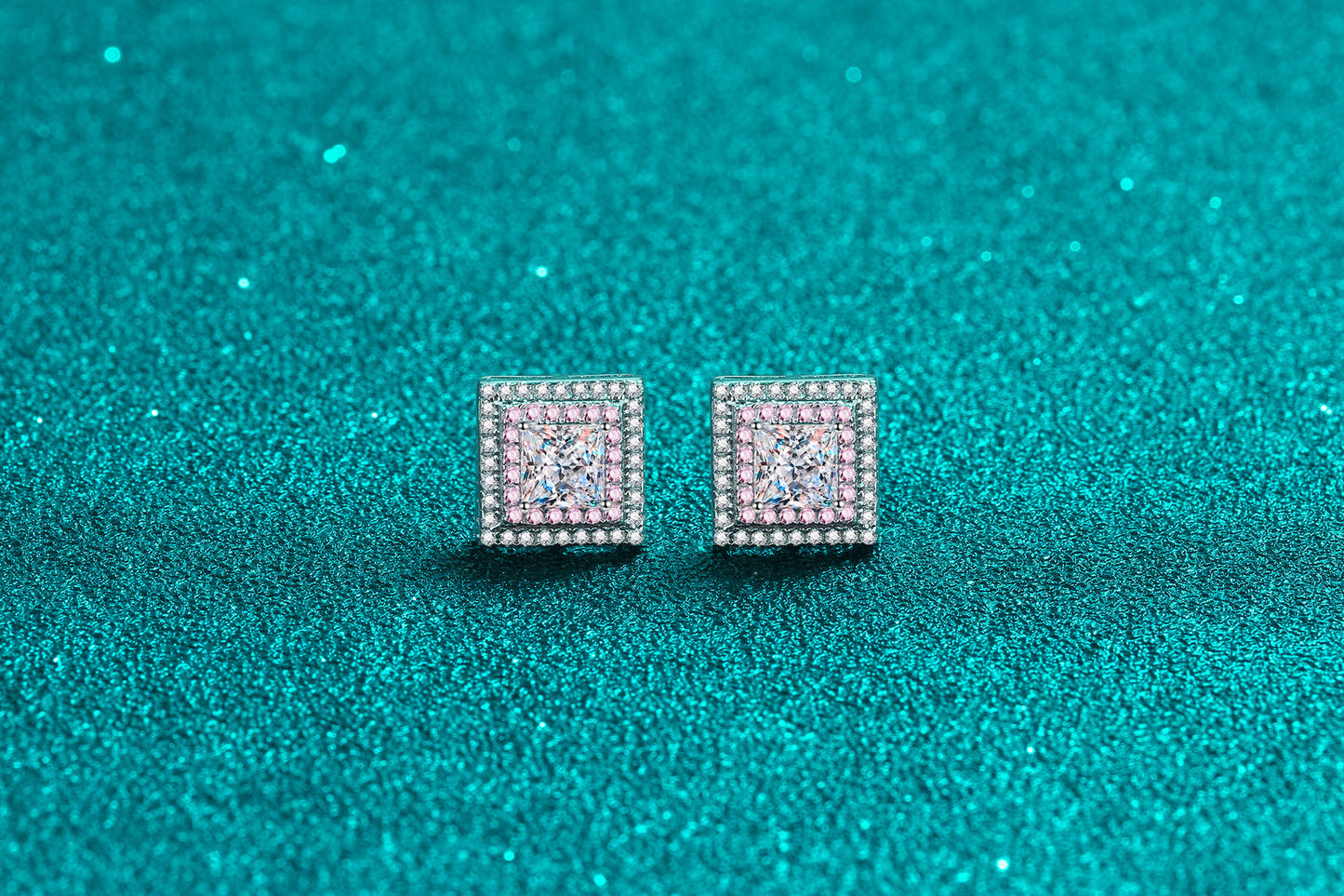 أقراط نسائية من الماس المويسانيتي المطلي