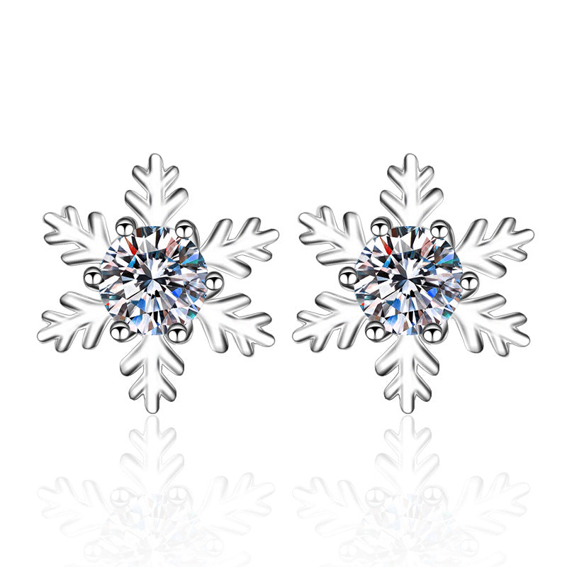 Moissanite Snowflake Earrings