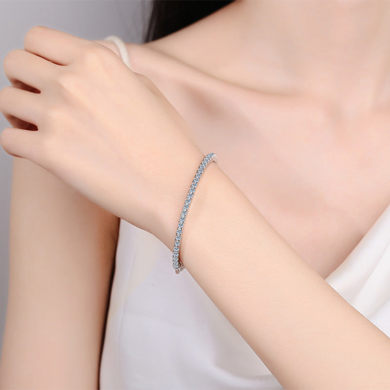 Bracelet Full Of Moissanite Bracelet Light Luxury High-end Sense Bracelet