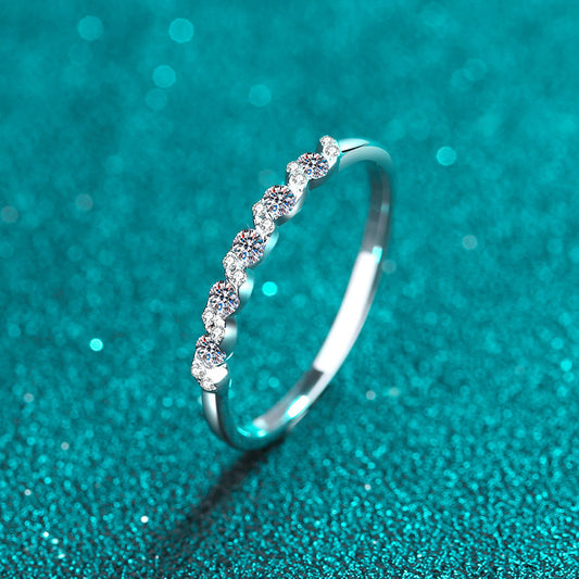 خاتم نسائي من الماسونيت على شكل تموجات مائية 