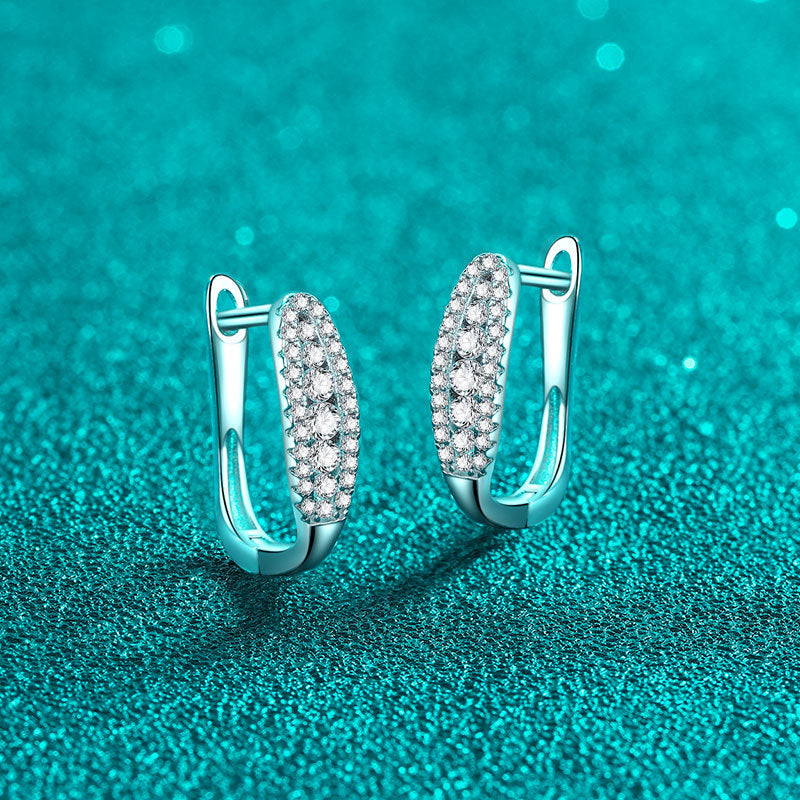 أقراط بسيطة ذات حافة جوية بتصميم متقدم من المويسانيت