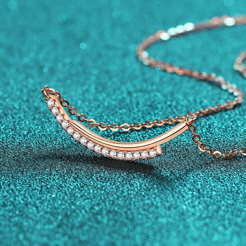 قلادة نسائية من الذهب الشمبانيا من مويسانيتي من سمايل رايث