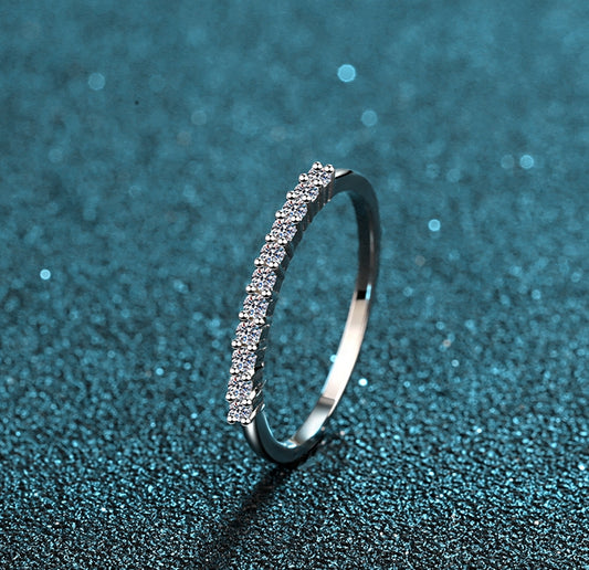 خاتم مويسانيت من الفضة الاسترلينية S925