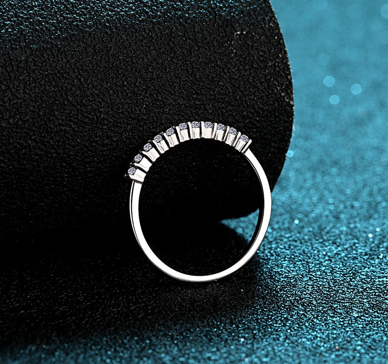 خاتم مويسانيت من الفضة الاسترلينية S925 