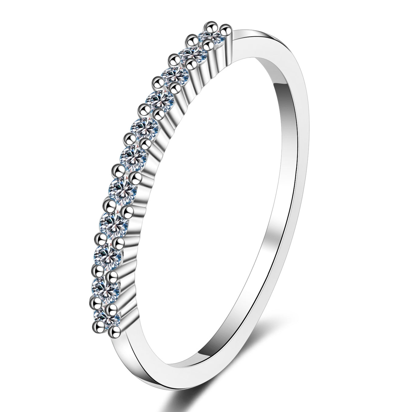 خاتم مويسانيت من الفضة الاسترلينية S925 